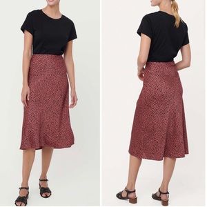 Ann Taylor LOFT Pull On Leopard Print Midi Skirt